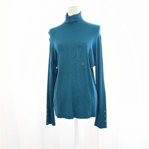 Cleo Turquoise Turtleneck